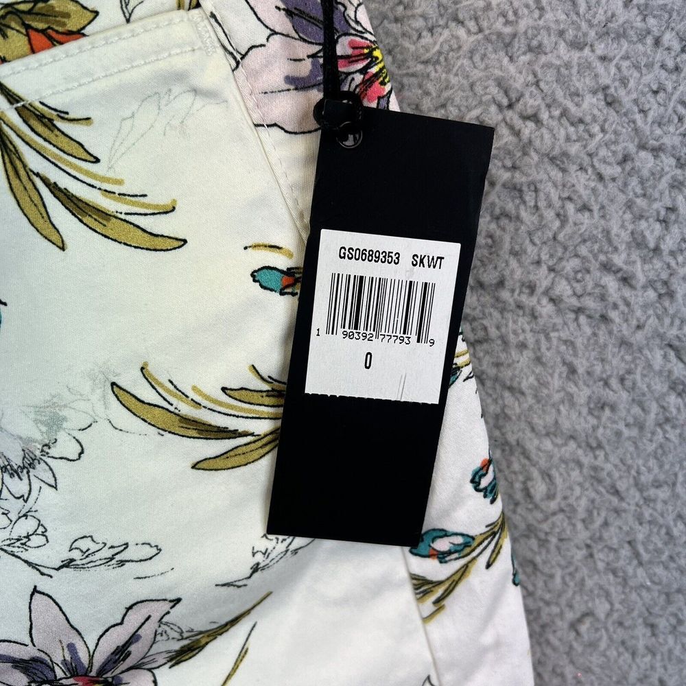 Jen 7 by 7 for‎ All Mankind Floral Print Denim Jeans Cropped Skinny Size 0 NEW - Picture 2 of 9